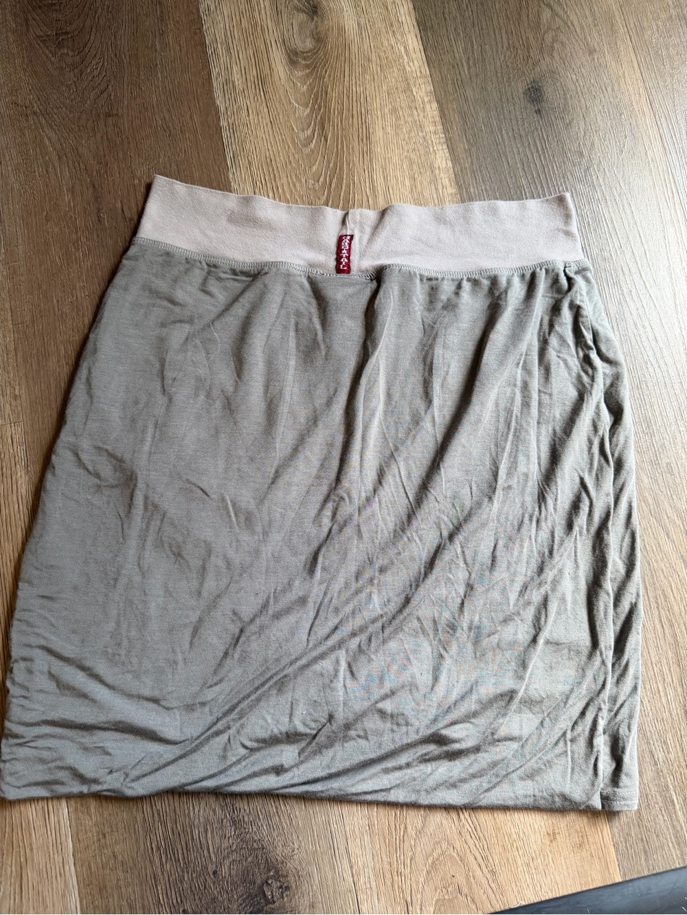 Hard Tail Taupe Casual Knit Mini Skirt